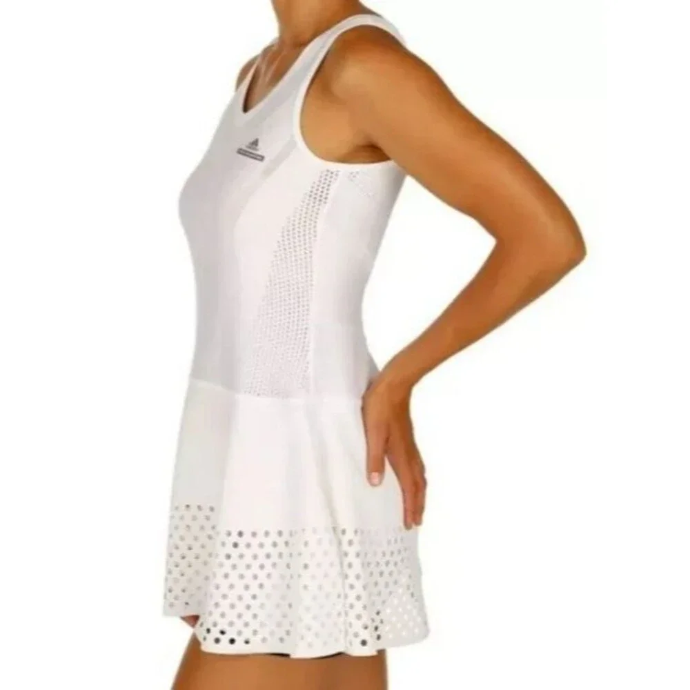 Adidas X Stella McCartney Barricade White Tennis Dress No Shorts Size Small - Picture 10 of 16